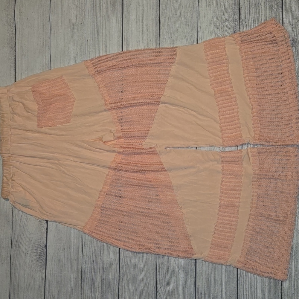 POL Women's Wide-Leg Beach Crochet Pants Pink Size L - Picture 2 of 10